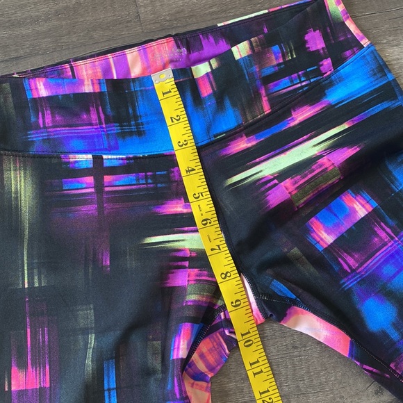 Calvin Klein Performance multicoloured abstract crop leggings yoga workout - Picture 4 of 10